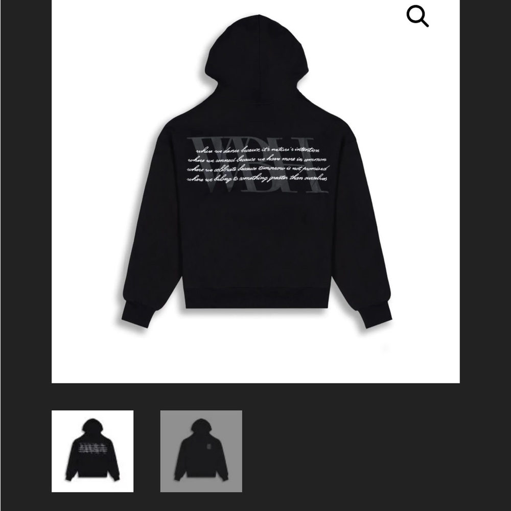 Men's Black Hoodie - We belong here